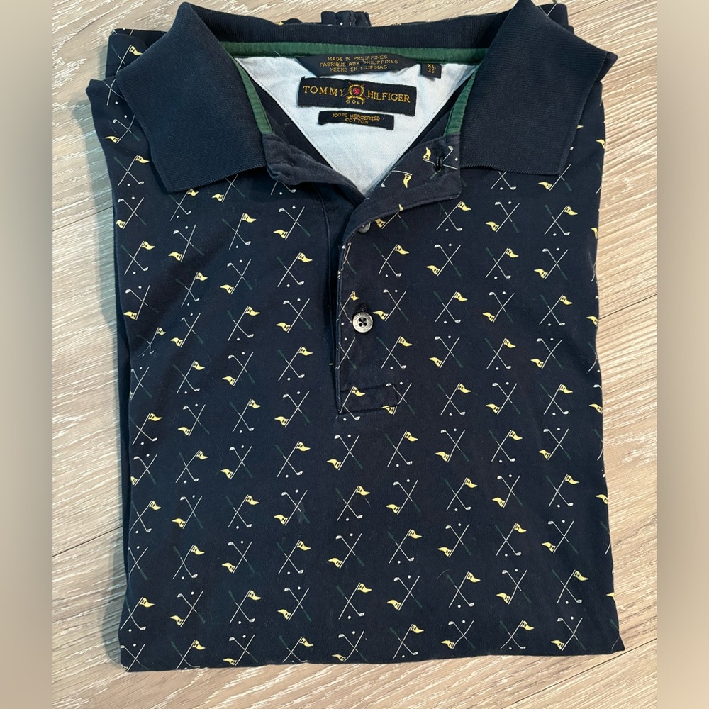 Vintage Tommy Hilfiger Golf Polo Men's Size XL Golf / Flag Edition Mercerized